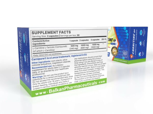 L-Carnitine L-Tartrate (Balkan Pharma) (60 Capsule) - immagine 4